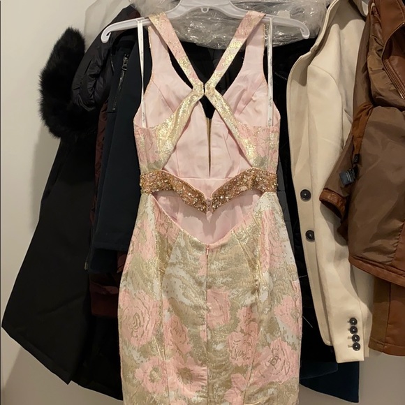 Gorgeous dress with pink and metallic gold - Picture 5 of 6